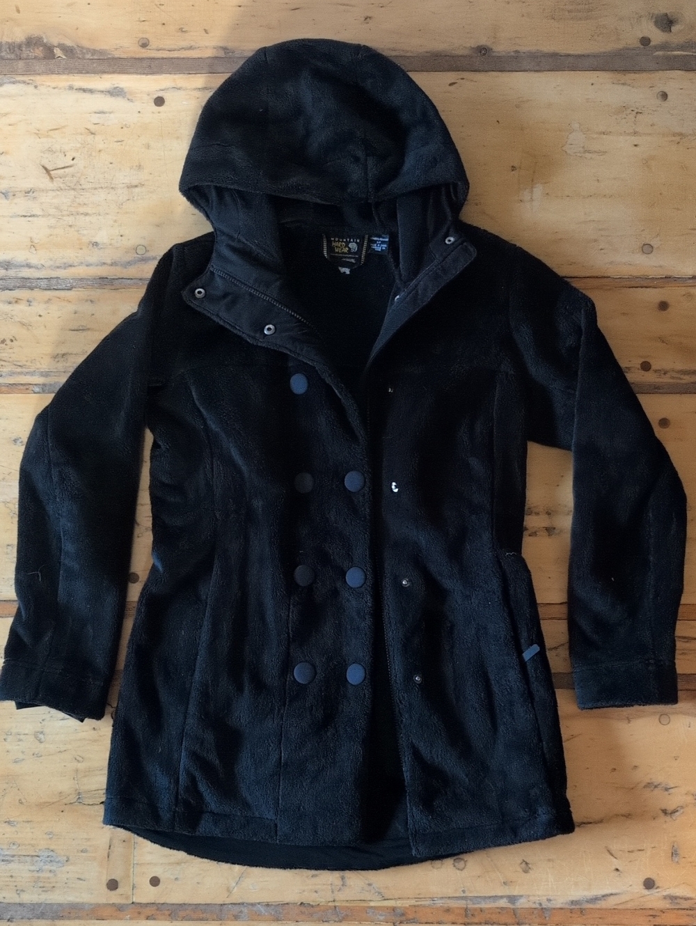 Black Hooded Women's Peacoat Jacket - Mountain Hardware